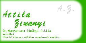 attila zimanyi business card